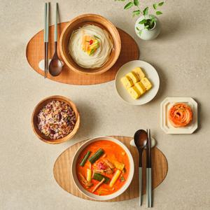 셰프토프 옻칠 컬러 블랙 수저 2조 세트 (민트)