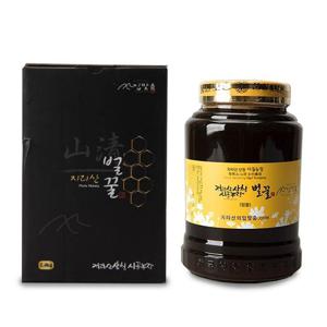지리산산청 밤꿀 2.4kg 단지형 선물세트(보자기 포함 1등급 반달가슴곰꿀)