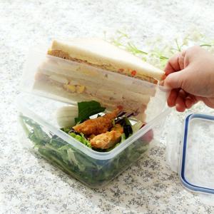 샌드위치용기 1.2L 김밥 샐러드 도시락 밀폐용기