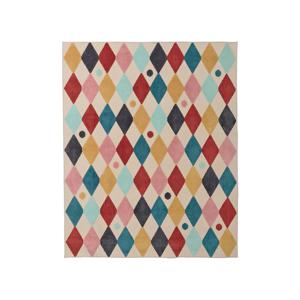 BUSENKEL 부셍켈 러그 130x160cm 카페트 미끄럼방지매트 핑크러그 체크러그