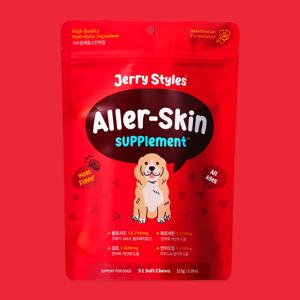 동물병원 강아지 피부 간식형 파우치 영양제 알러스킨 서플리먼트 51chews