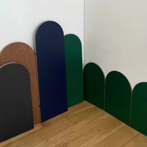 솔리드 원목 아치형 파티션 침대 헤드보드 병풍