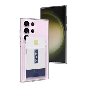 저스트포유 투명강화 더블카드 케이스 갤럭시S24 S23 S22 S21 노트20