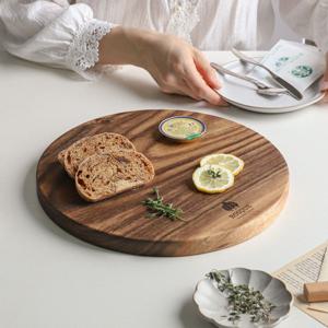 WERU 웨루 통원목 원형 플레이팅 도마 대 30cm