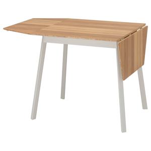 IKEA PS 2012 드롭리프식탁 작업 접이식 74/106/138x80cm 대나무/화이트