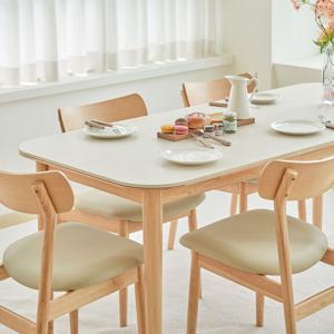 아이비 포세린 세라믹 원목 식탁세트 6인세트 (의자6)