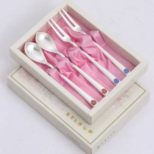 명품 은티스푼 4P 결혼용품 커피스푼 과일포크 티스푼 답례품