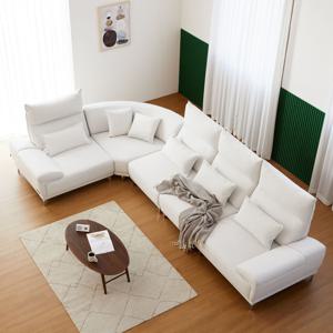 조안나 코너형 아쿠아텍스 코모도 패브릭 USB충전 모듈형 8인용 쇼파