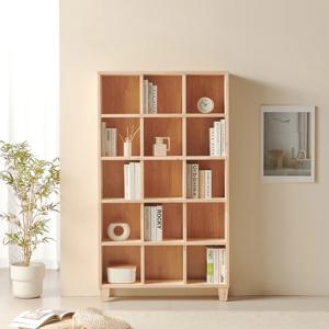 마르디 1000 5단 오픈형 삼나무 원목 책장