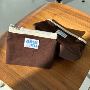 코듀로이 코코 브라운 파우치 M/L