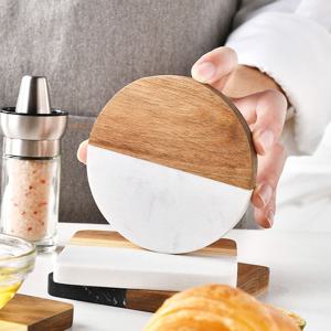 티코스터 컵받침대 우드받침대 컵거치대 원목 컵받침 우드코스터 코스터 집들이선물 1P