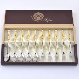 현진 단아매화 금티스푼포크 10p세트