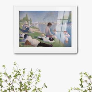 817조르주 쇠라-아스니아레스의 목욕 / 캔버스 아크릴 매트프레임액자 인상주의풍경화