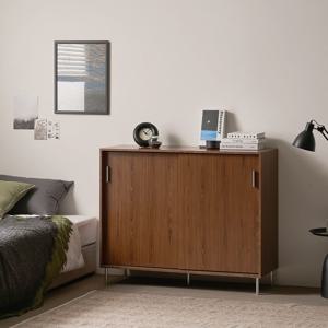 마르체 OLY 1200 슬라이딩 미닫이 높은 수납장 거실수납장