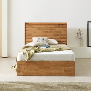 프레리 원목 호텔 침대프레임 슈퍼싱글 SS (조명 협탁, 매트리스 미포함)