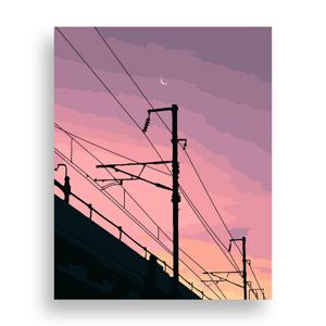 위메이크 페인팅 DIY 명화그리기 손톱달과 노을 40x50