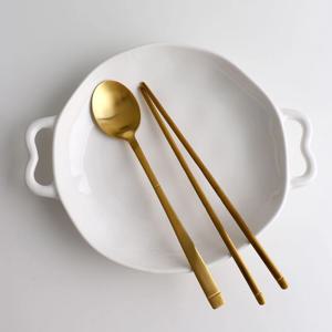 무광택 티타늄 수저세트 24K 골드색상 1벌