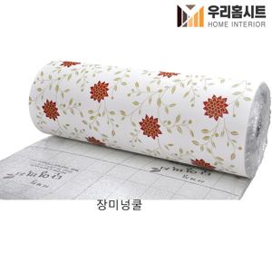 사계절용 곰팡이 결로방지 고급형 알루미늄 접착식 보온 단열벽지 장미넝쿨
