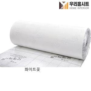 사계절용 곰팡이 결로방지 고급형 알루미늄 접착식 보온 단열벽지 화이트꽃