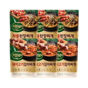 비비고 베스트 찌개요리 (돼지고기김치찌개*3+차돌된장찌개*3)
