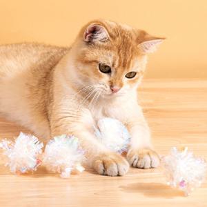 고양이 장난감 바스락 공 반짝이는 바스락볼