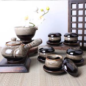 5인다기세트 이중시유 다도풀세트 여주도자기 선물용다기 전통다기