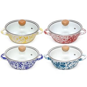 하코야 마블 법랑 양수 전골냄비 21cm 마블전골냄비 법랑전골냄비 법랑냄비 (2119)