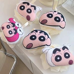 여행용 때밀이 목욕볼 여행용 짱구 얼굴 샤워볼 1p (랜덤)