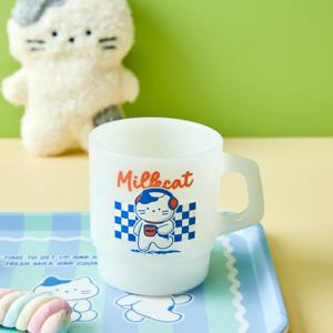 두둠칫 밀크캣 밀크글라스 머그컵 230ML