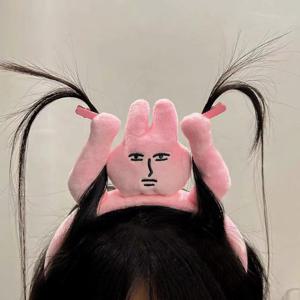 앞머리 파수꾼 집게 머리띠 토끼 인형 헤어밴드