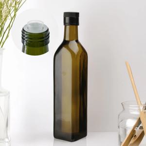 올리브사각500ml 유리병 낱개 참기름 들기름 오일 스티커
