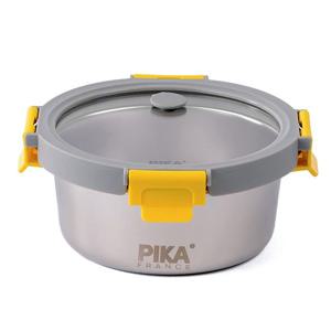 전자렌지용 피카 메탈쇼크 스텐밀폐용기 650ml 원형 밀폐 찬통 PIKA 스텐용기