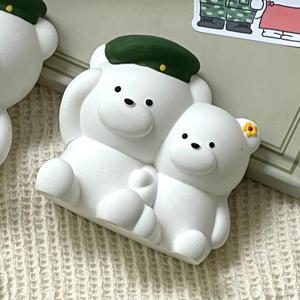 관물대 자석 충성곰 군인 커플 차량용 방향제 석고 곰신 남친 여친 선물