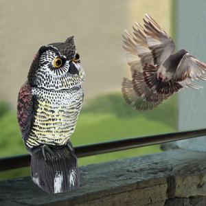 비둘기퇴치 360도 회전 부엉이 모형