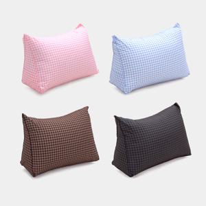 논더스트 깅엄 체크 알러지케어 삼각 등쿠션 커버