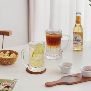 1+1 하이볼 투명 맥주잔 550ml세트 술집 펍 브라이덜 캠핑 비어 글라스
