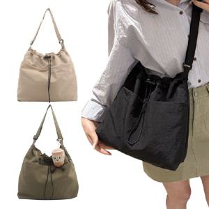 스트링 숄더백 캔버스백/ 천숄더백/ 직장인 / 캐쥬얼 / 손가방 /