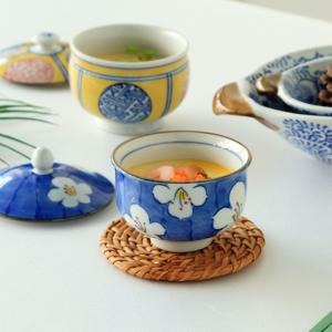 귀여운 사쿠라블루 일본 푸딩 계란찜 이자카야 오마카세 차완무시 뚜껑 볼 세트