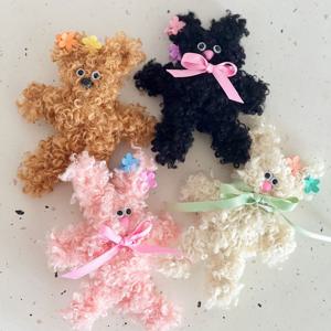 뽀글이 모루 인형 키링 DIY키트 풀패키지 만들기세트 취미용품 6colors