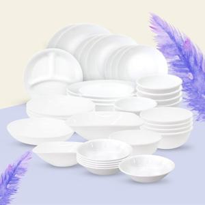 저스트 화이트 6인 35P 그릇 세트 식기 집들이 신혼 혼수