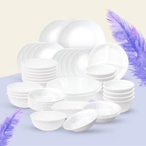 저스트 화이트 10인 50P 그릇 세트 식기 집들이 신혼 혼수