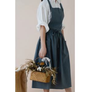 린넨 꽃집 앞치마 유치원 공방 작업용 미용실  알바 주방 카페 2color