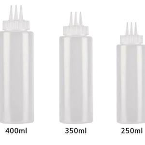 흐르지않는 잘라쓰는 소스통 3구 400ml