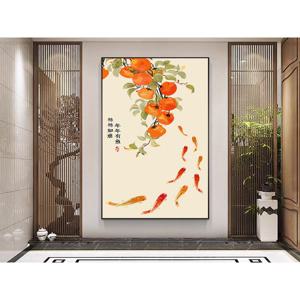 [해외]감 잉어 DIY명화그리기 유화그리기세트 7종 구성품 쉬운 그림 대형 70x140