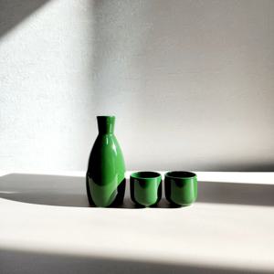 작은 주병 초록 빛 주병 세트 3pcs 독구리 사케병