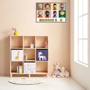 EDU WOODEN 지니어스 원목 M 3단9칸 책장 진열장 교구장 시리즈