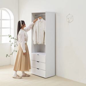 레브 화이트 600 3단서랍장 드레스룸행거 드레스장