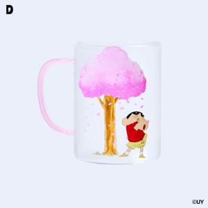 짱구&흰둥이 벚꽃 변색 유리컵 세트 (2P)