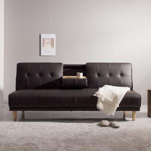 키핑 각도조절 컵홀더 인조가죽 소파베드 4colors