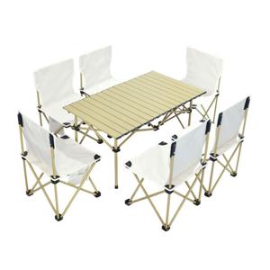 6인세트(대)야외 캠핑 테이블체어세트 접이식 테이블 수납가방포함 테이블(대)+의자6개